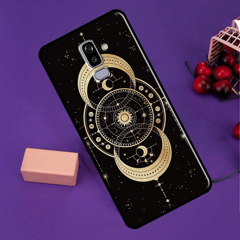 Galaxy Moon Stars Phase Totem Art Phone Case For Samsung Galaxy J5 J3 J7 J1 A3 A5 2017 2016 J4 J6 J8 A7 A9 A6 A8 Plus 2018