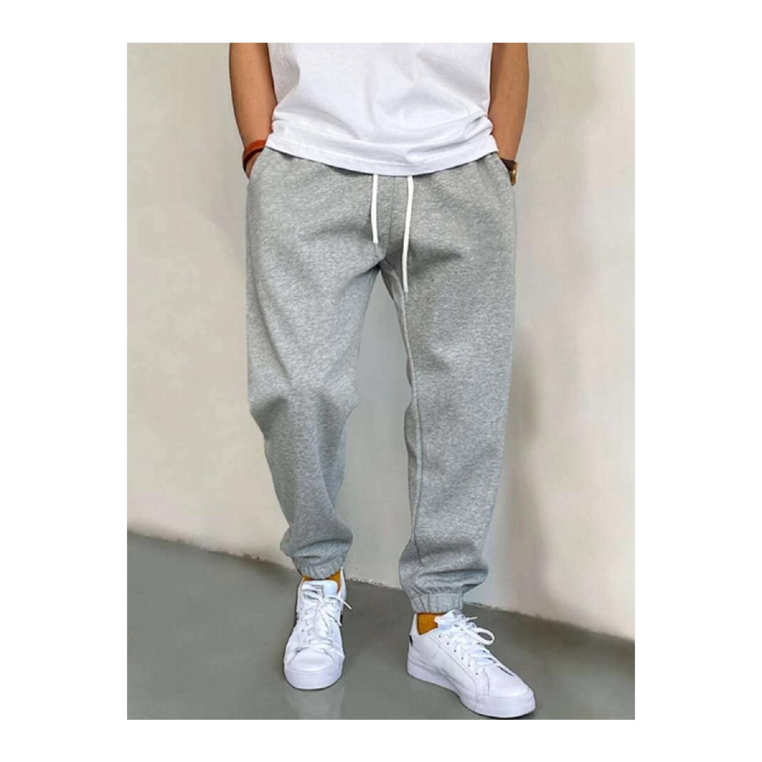 

Серые мужские повседневные спортивные штаны для бега на резинке S