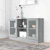 815628 vidaXL Display Cabinet Sonoma Grey 120x30.5x70 Cm Engineered Wood