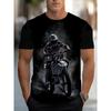 Summer Men's Round Neck Short Sleeved Fun Series 3D T-shirt Fashionable Comfortable Breathable Loose Sports Large Size T-shirt
