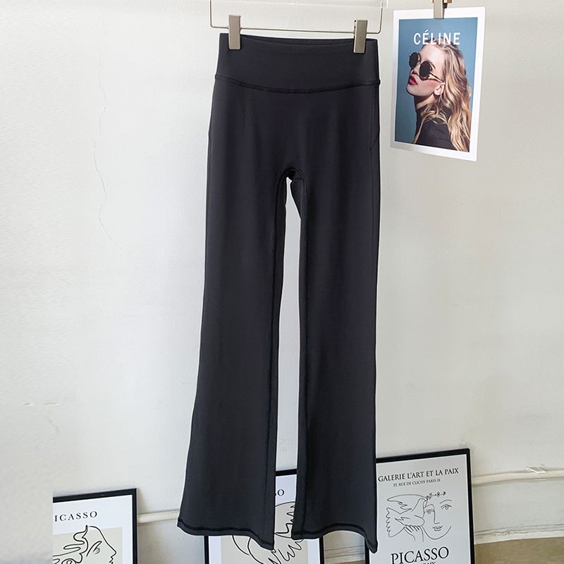 Lu Same Style Yoga Pants Female 2025 New Arrival High Waist Hip Lift No Embarrassment Line Loose Pants Bootcut Trousers Sports Pants
