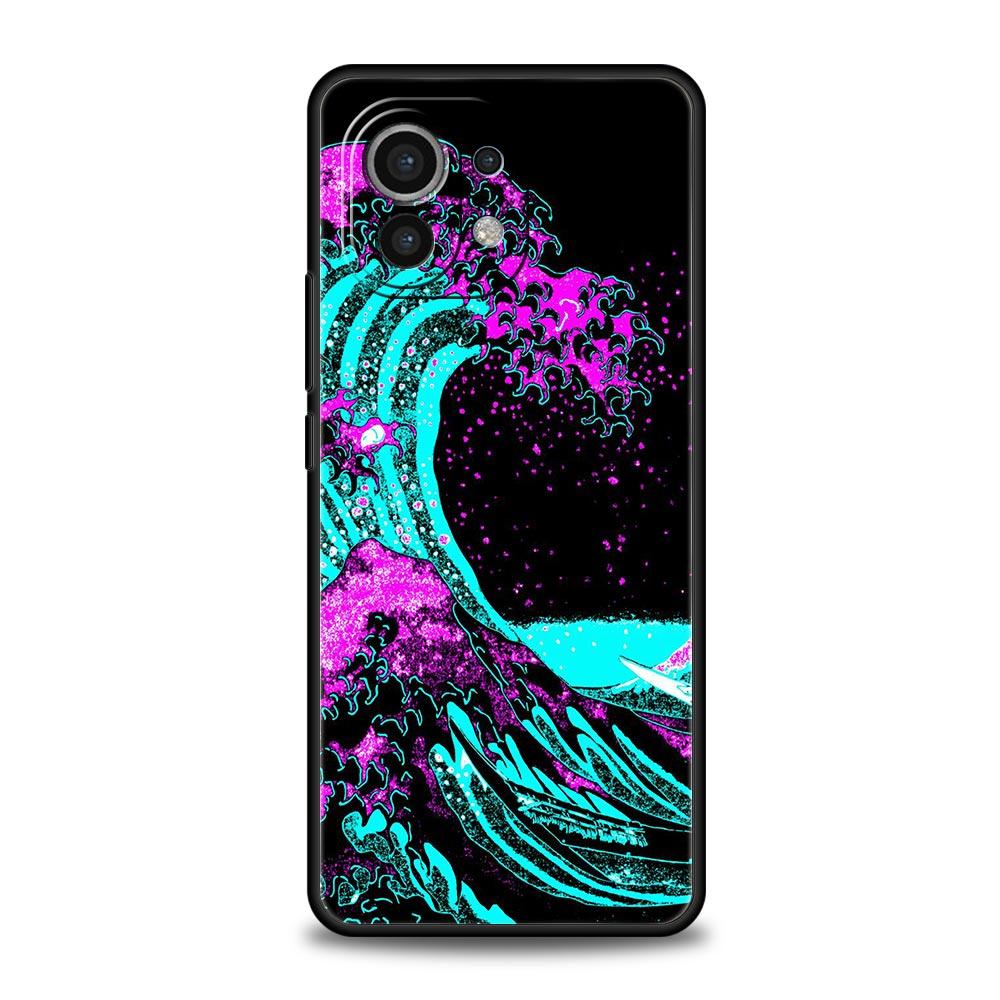 Golden Great Wave Kanagawa Surf Case For Xiaomi Poco X4 X3 NFC F3 F4 M3 M4 Mi Note 12T 10 12 11 Ultra 11T Pro 10T Lite 9T Cover