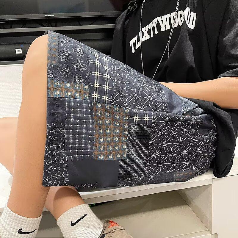 Issilke Kule Hawaiianske Strandshorts Herre Sommer Tynt Design Japansk Retro Amerikansk Trendy Merke Casual Femtedelsbukser