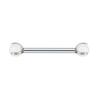 1 Peça Barra de Titânio para Mamilo com Argola Cristal CZ Banhada a Ouro com Escudo Pendurado Barra para Mulheres Piercing de Mamilo com Rosca Interna