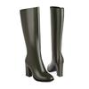 Zipper Knee High Boots Women Elegant Casual Heels Women's High Boot Green White Black Long Shoes Lady Big Size 45 Waterproof