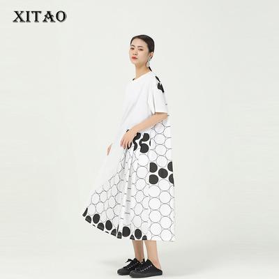 Chiffon Floral Dress Short Sleeve Women WLD1217