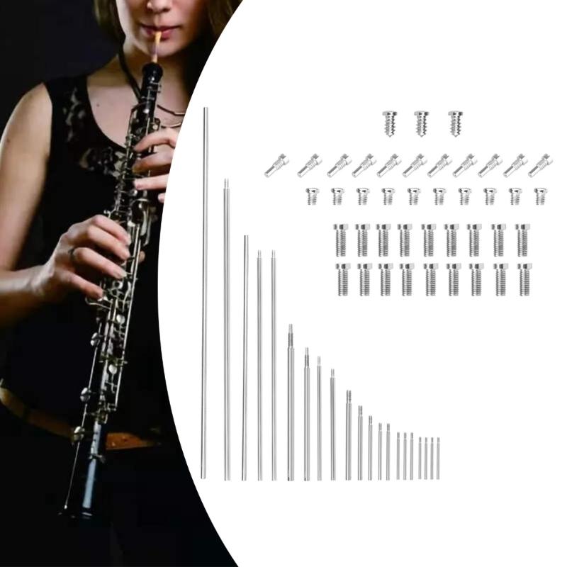 Complete Oboe Instrument Care Set Practical Oboe Repair Set Steel Texture for Part Restoration and Component Upgrades