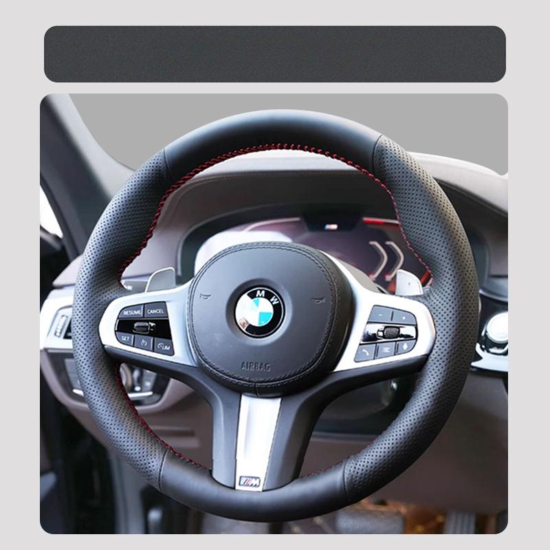 Hand-stitched Black  Leather Car Steering Wheel Cover For BMW M Sport G30 G31 G32 G20 G21 G14 G15 G16 X3 G01 X4 G02 X5