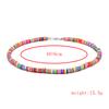 Bohemian creative fashion collarbone chain 6mm disc color soft pottery necklace women