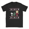 Peanuts Merry Chrismas Snoopy Woodstock TShirt Hipster Men Women Crew Neck Cotton T Shirt Short Sleeve Tees Gift Merchandise