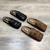 Retro woven bag head half slippers women's wear 2025 spring and summer new square head lazy shoes Internet celebrity flat muller shoes