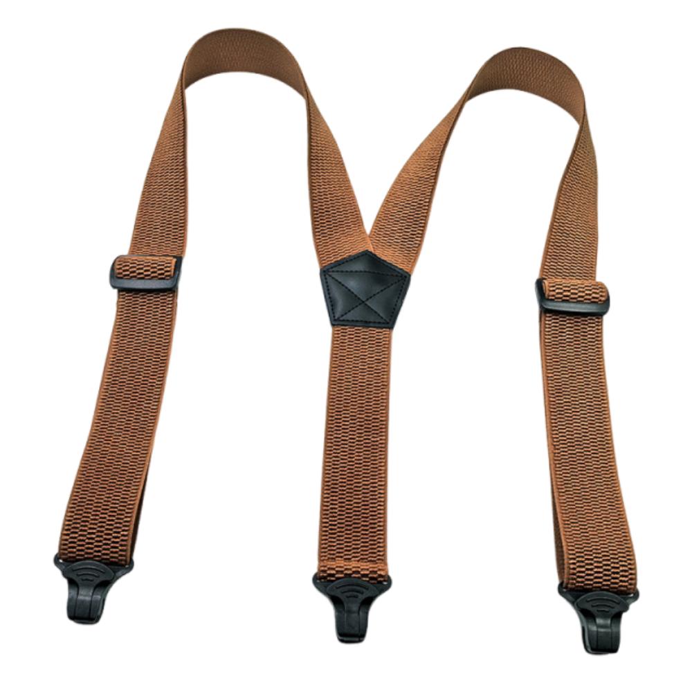 3.8cm Wide Work Suspenders with 3 Gripper Clasps Elastic Pants Braces  Business