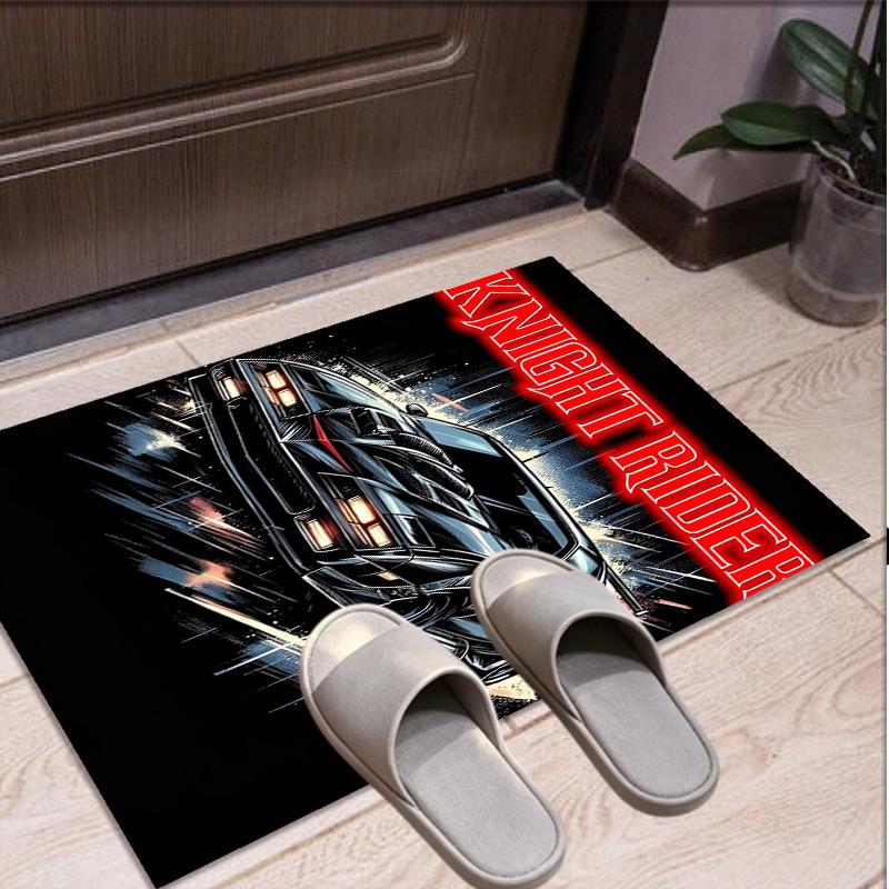 Knight Rider Pattern Rug, Indoor/Outdoor Mat, for Picnic, Gameroom, Bedroom, Office, Living Room, Home Decor Carpet, Birthday Gift