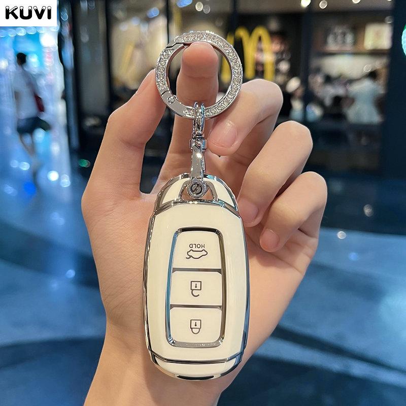 Tpu Car Smart Key Case Cover Shell Fob Keychain For Hyundai Santa I30 Ix35 Encino Kona Solaris Azera Grandeur Elantra Accent Fe