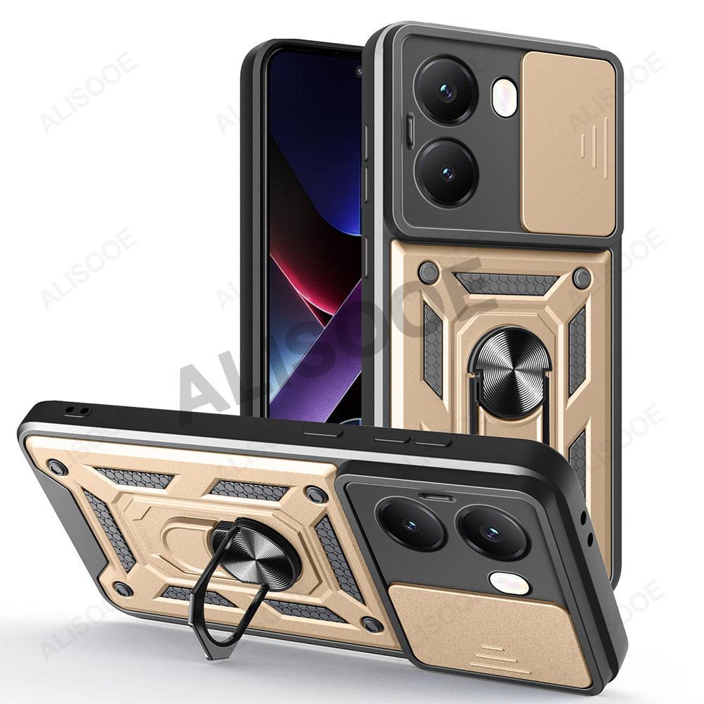Capa For POCO X7 Pro 5G Case Armor Slide Camera Lens Protection Back Cover for Xiaomi POCO X7 Pro Ring Stand Shockproof Funda