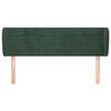 VidaXL Tête de lit avec oreilles Vert foncé 147x23x78-88 cm Velours3117335
