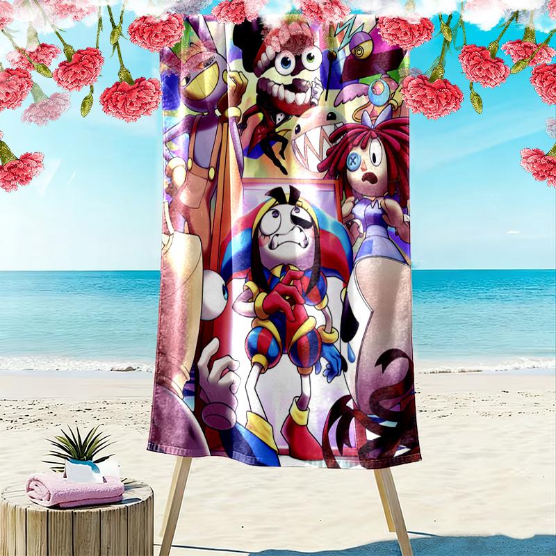 The Amazing Digital Circus 2D Flat Print Beach Towel, Large Soft Quick Dry Towel for Beach Camping SwimmingDSTJ0925184