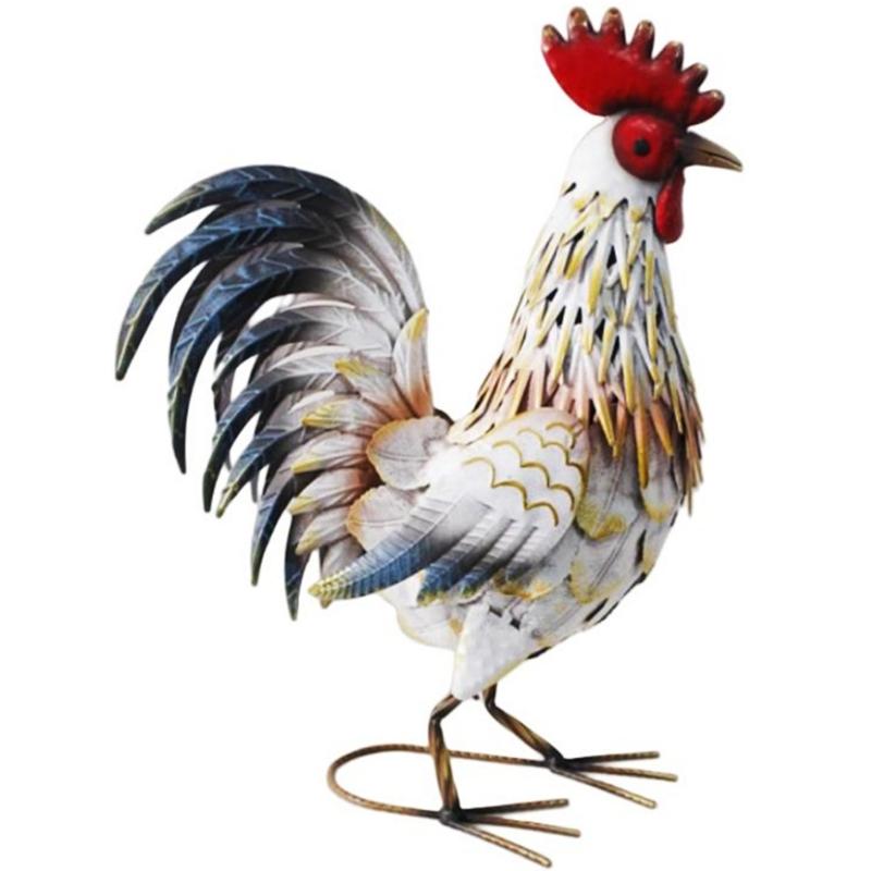 Artistic Metal Chicken Statue With Complex