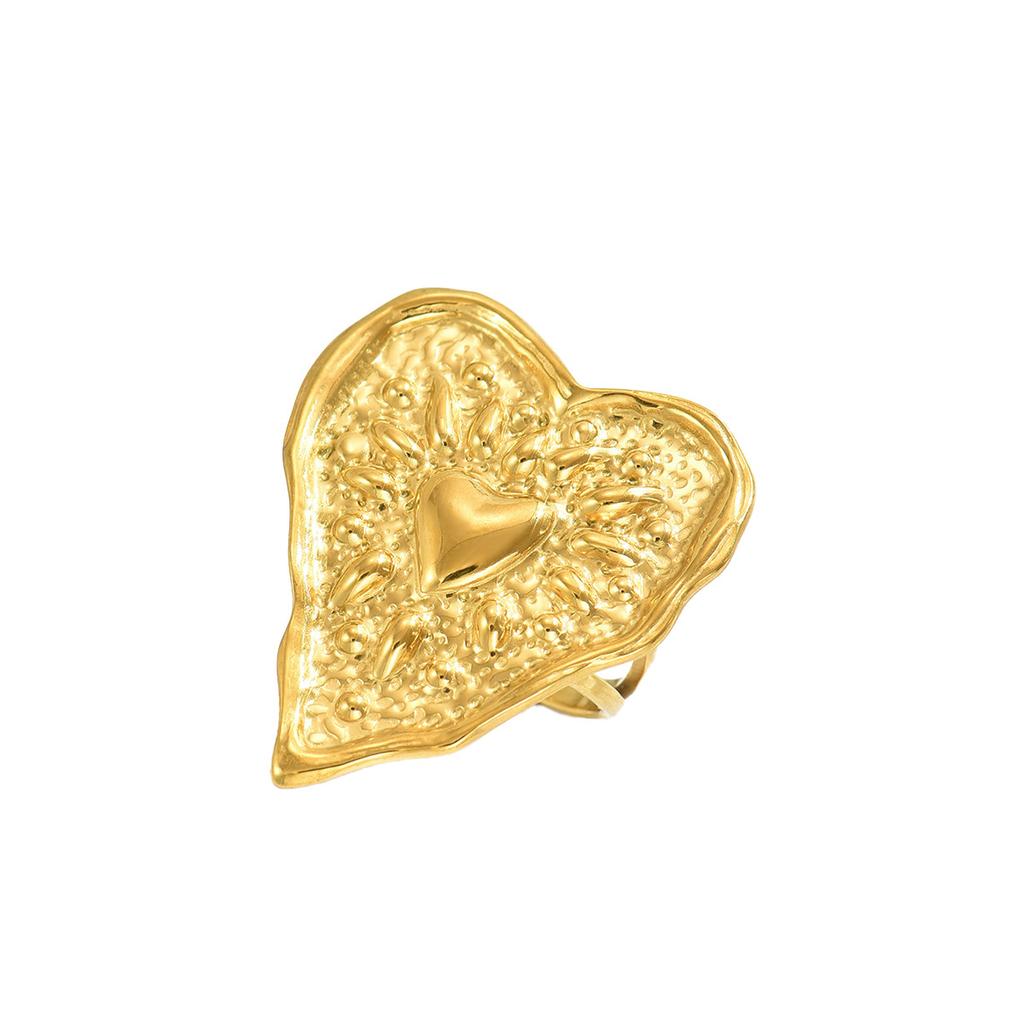 2025 new style women's light luxury jewelry geometric love opening adjustable design ring temperament ring