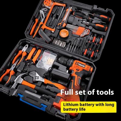 Toolbox Household Electric Drill Set Multifunctional Hardware Tools Daquan Electric Special Home Maintenance Vehicle Universal
