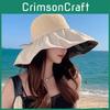 Black Vinyl Fisherman Hat With Wide Brim For Sun Protection Outdoor Summer Fashion Ladies