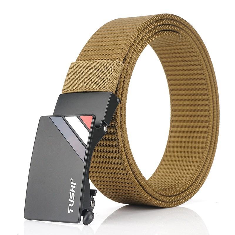 Nylon Belt Men's Canvas Young Students Korean Automatic Buckle