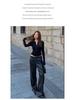 Women's Slim Fit Faux Cashmere Henley Top - Autumn/Winter Long Sleeve