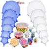 6PCS New Reusable Fresh-keeping Cover Non-slip Kitchen Gadgets Bowl Cap Stretch Silicone Lids