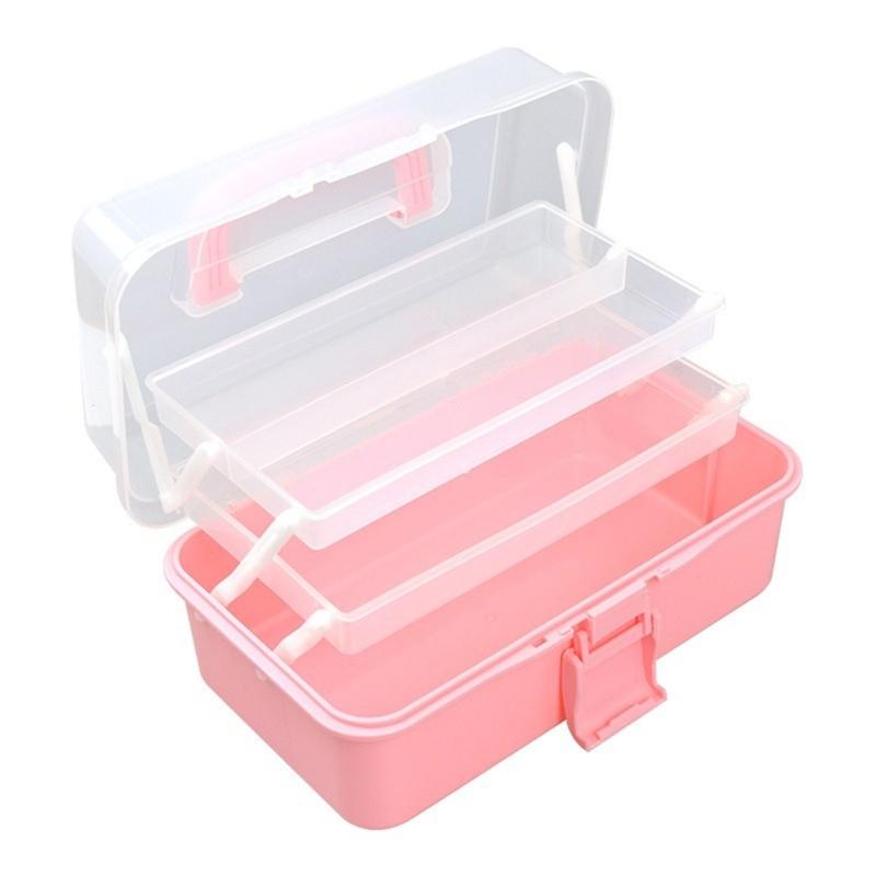 Multifunction Storage Box 3 Layer Storage Case Practical Plastic  Storage Box Medicine Storage Box for School Office