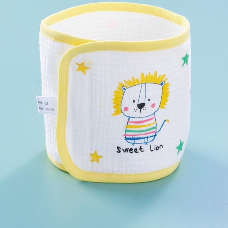 Baby Umbilical Cord Belt Cartoon Printed Infant Belly Binder Gender Neutral Adjust-able Belly Protector Band for Newborn