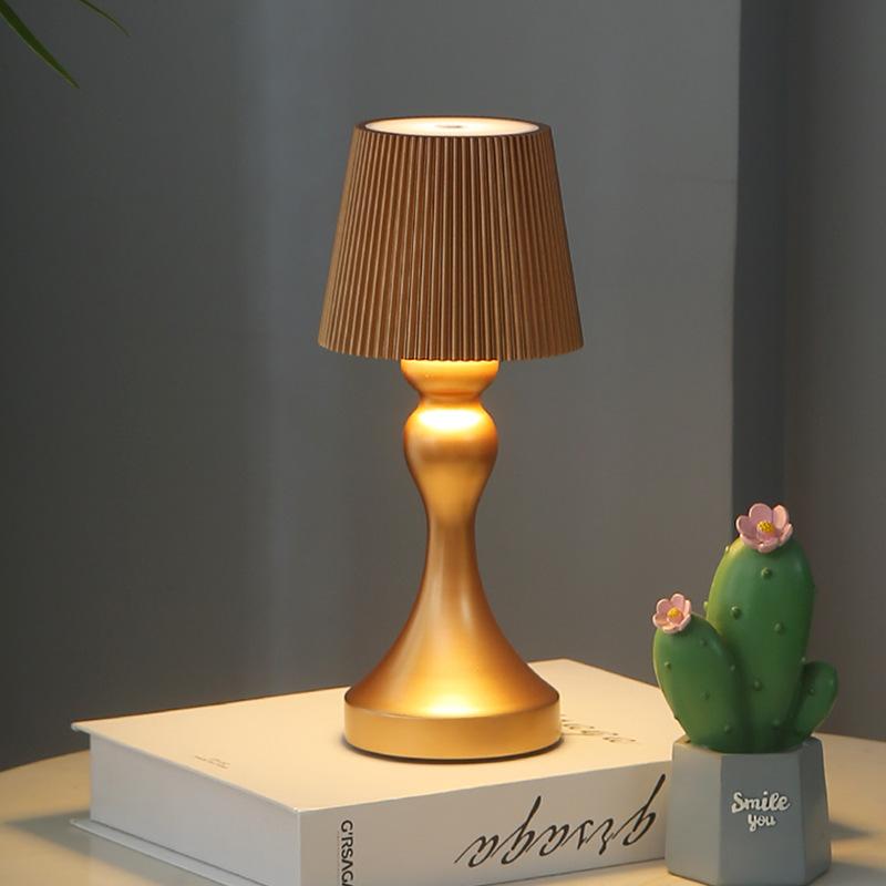 Lampe de table rechargeable sans fil, variateur tactile, USB, portable, barre de chargement, décoration vintage, veilleuse d'ambiance