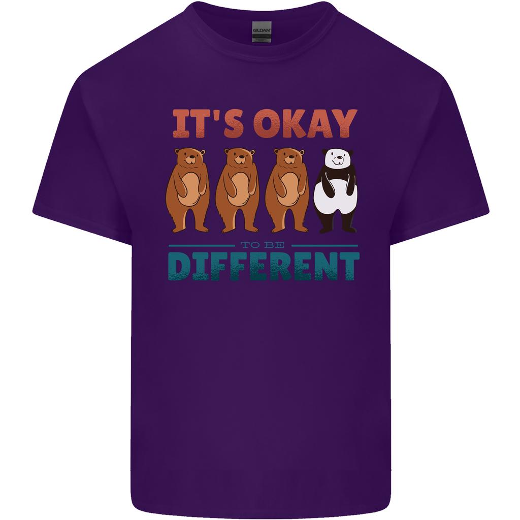 Panda Bear LGBT Its Okay to Be Different Unisexs Light Cotton TShirt