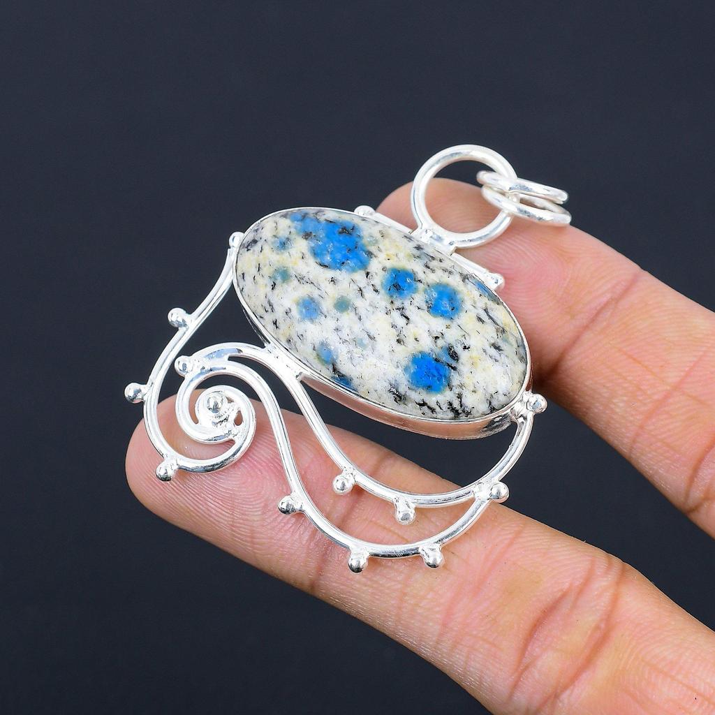 Sisters Day Sale K2 Jasper Stone Handmade Bezel Pendant Jewelry Sterling Silver