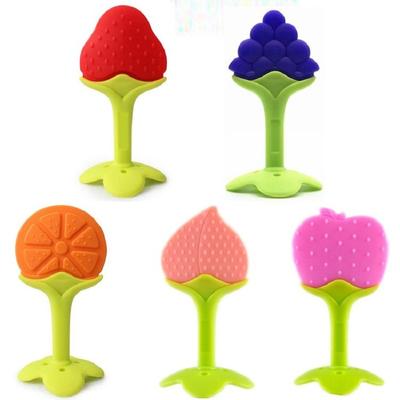Giocattolo per la dentizione del bambino in silicone per la dentizione dei denti Accessori per neonati Giocattoli da masticare per succhiare la frutta per neonati Regalo senza BPA