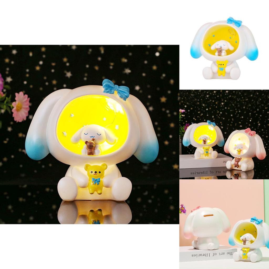 Creative Bunny Coin Bank Star Light Children's Bedroom Desk Night Light Student Birthday Gift