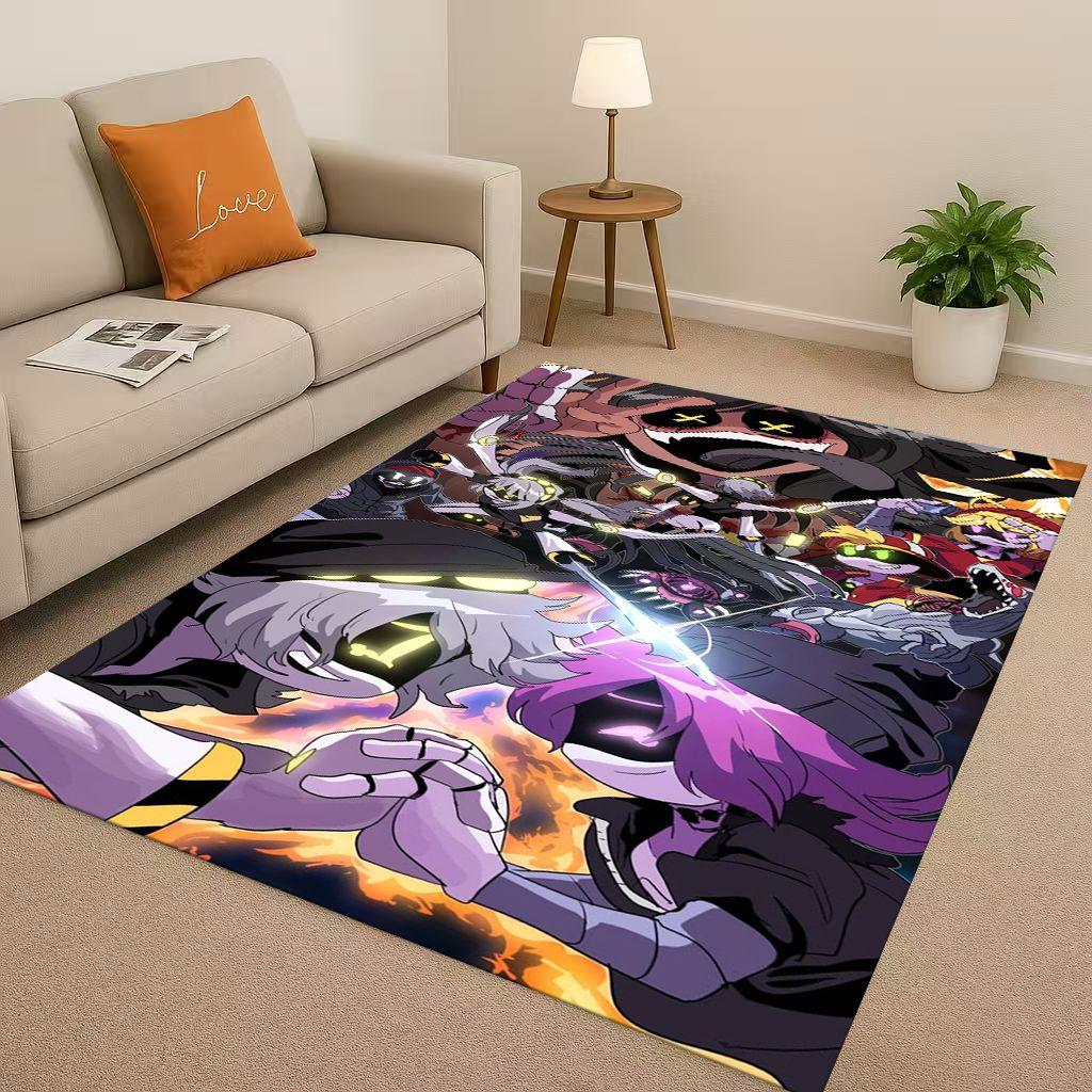 HD Cartoon Murder Drones V Uzi Robot Living Room Non Slip Area Rug Soft Carpet for Bedroom Playroom Sofa,Easy Clean Home Doormat
