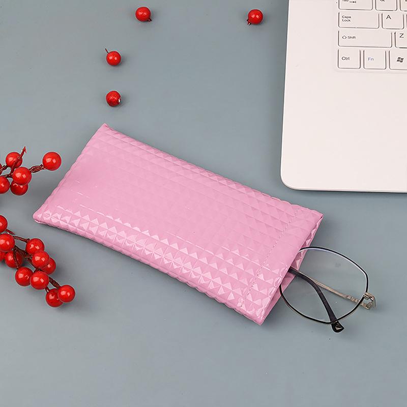 Candy Color Pu Leather Sunglasses Bag For Women Men Glasses Case Wallet Storege Cases Portable Waterproof Glasses Storege Bags