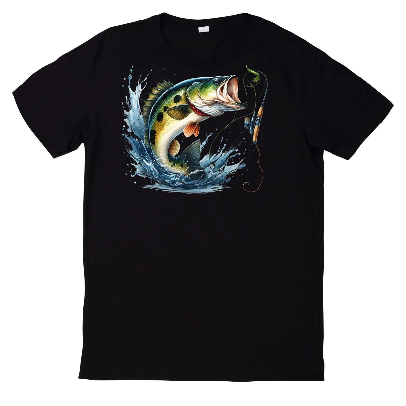 T-Shirt Lustiges Angler Fisch Motiv M