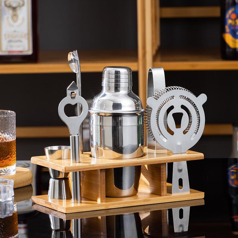 

Wooden Cocktail Shaker Set