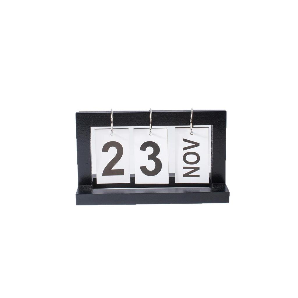 Retro INS Style Wooden Perpetual Flip Calendar – Small Desktop Ornament for Home Decoration