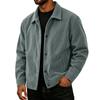 Men's Casual Loose Fit Fall Jacket with Lapel Collar Long Sleeve