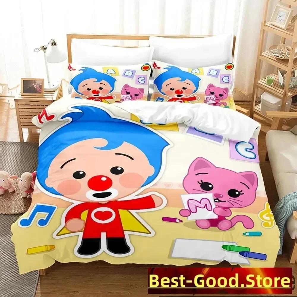 

3D Print Plim Cartoon Plim Bedding Set Boys Girls Twin Queen King Size Duvet Cover Pillowcase Bed Boys Adult Home Textileextile 70x133cm 2pcs