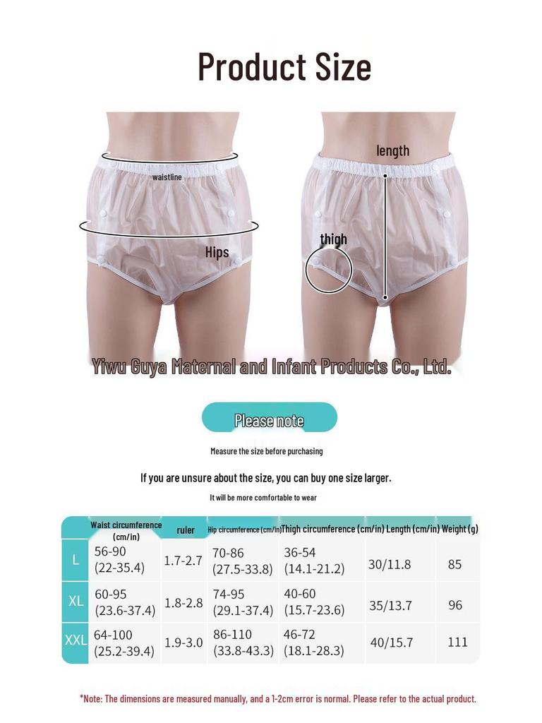 Wiederverwendbare wasserdichte Hosen für Senioren - Waschbare Stoffwindelbezüge