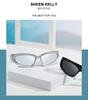 SHEEN KELLY Polarized Surround Mirrored Swift Oval Sports Y2K Eyewear Men's Sunglasses, Women's Sunglasses, Black/Silver, (Yellow)