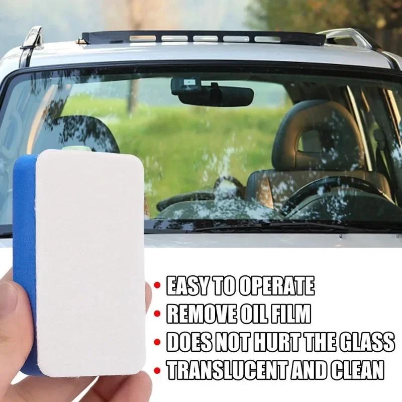 Car Glass Oil Film Wiping Cleaning Sponge Polishing Sponge Car Windshield Felt Brush Oil Removal and Dust Removal Tool Accessori