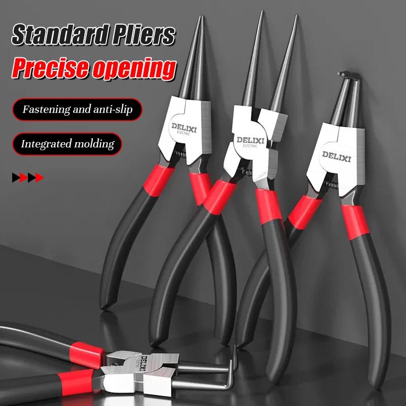 Snap Ring Pliers Circlip Pliers Internal External Ring Remover Installation Tool Pointed Mouth External Curved Expansion Pliers