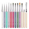 Nail Uv Gel Nail Brush Liner Diy Painting Pen Manicure Metal Drawing Brush For Nail Art Design Nails Tip Display Painting Tool