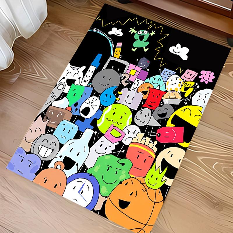 1pc Inanimate Insanity Print Area Rug - Soft, Washable Non-Slip Indoor Mat for Office Chairs, Living Room, Home Office Decorative Rug