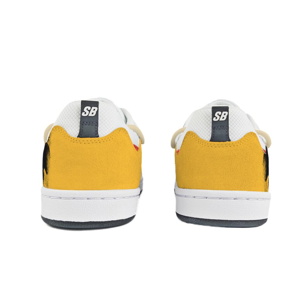 Nike SB Alleyoop Abrasion Resistant Low Top Skateboard Shoes Men's White Black Yellow CJ0882-100(Team183-)
