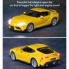 1/32 Scale Toyota GR SUPRA Sports Diecast Car Model Toy, Pull Back Toy Vehicle with Sound and Light for Kids Toddler Boys Girls Gift Collection